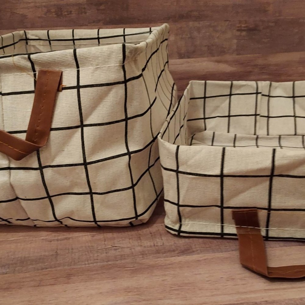 *1 DAY SALE* (3) Collapsible Foldable Sizeable Organization Storage Bins Baskets - Picture 5 of 16